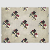 Aangepaste bruid & bruidegom schedel bruiloft cade tissuepapier (Voorkant)