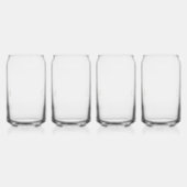 Aangepaste bruid & bruidegom's initielen bedankt blikvorm glas (Rechts)