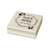 Aangepaste bruid-/bruidenaam en datum, bruiloft rubberstempel (Stempel)