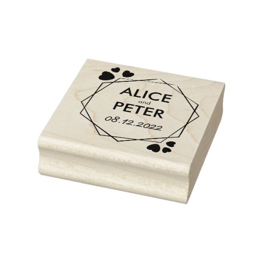 Aangepaste bruid-/bruidenaam en datum, bruiloft rubberstempel (Stempel)