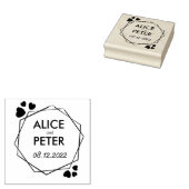 Aangepaste bruid-/bruidenaam en datum, bruiloft rubberstempel (Gestempeld)
