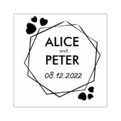 Aangepaste bruid-/bruidenaam en datum, bruiloft rubberstempel (Afrduk)