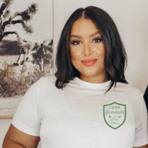 Aangepaste Bruid Camp Bachelorette Party T-shirt