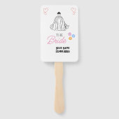 Aangepaste bruid: een coole touch voor uw bruiloft handwaaier (Achterkant)