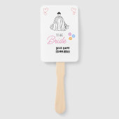 Aangepaste bruid: een coole touch voor uw bruiloft handwaaier (Voorkant)