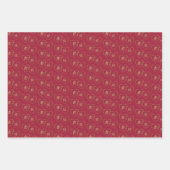 Aangepaste bruid en bruidegom Gold Heart Charms op Inpakpapier Vel (Voorkant 3)