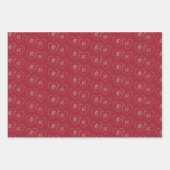 Aangepaste bruid en bruidegom Gold Heart Charms op Inpakpapier Vel (Voorkant 2)