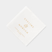 Aangepaste bruid en bruidegom naam folie servetten (Rechts)