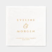 Aangepaste bruid en bruidegom naam folie servetten (Voorkant)