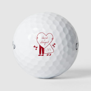 Aangepaste bruid en bruidegom naam huwelijksgunste golfballen