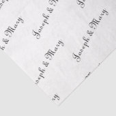 Aangepaste bruid en bruidegom naam trouwen tissuepapier (Detail)