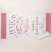 Aangepaste bruid en bruidsmeisje Las Vegas Bachelo Strandlaken (Voorkant)