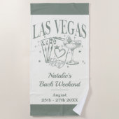 Aangepaste bruid en bruidsmeisje Las Vegas Bachelo Strandlaken (Voorkant)