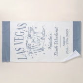 Aangepaste bruid en bruidsmeisje Las Vegas Bachelo Strandlaken (Voorkant)