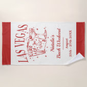 Aangepaste bruid en bruidsmeisje Las Vegas Bachelo Strandlaken (Voorkant)