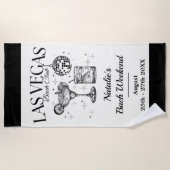 Aangepaste bruid en bruidsmeisje Las Vegas vrijgez Strandlaken (Voorkant)