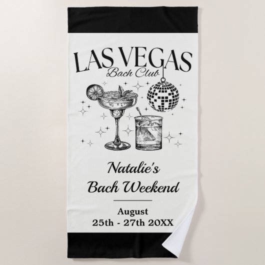 Aangepaste bruid en bruidsmeisje Las Vegas vrijgez Strandlaken (Voorkant)