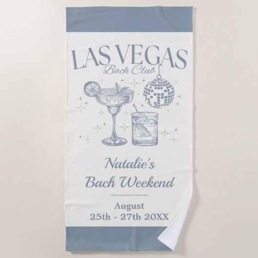 Aangepaste bruid en bruidsmeisje Las Vegas vrijgez Strandlaken (Voorkant)