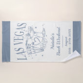 Aangepaste bruid en bruidsmeisje Las Vegas vrijgez Strandlaken (Voorkant)