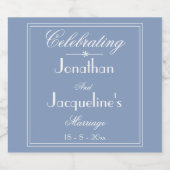 Aangepaste bruid en bruidsnamen voor bruiloft Chic Likeurfles Etiket (Enkel label)