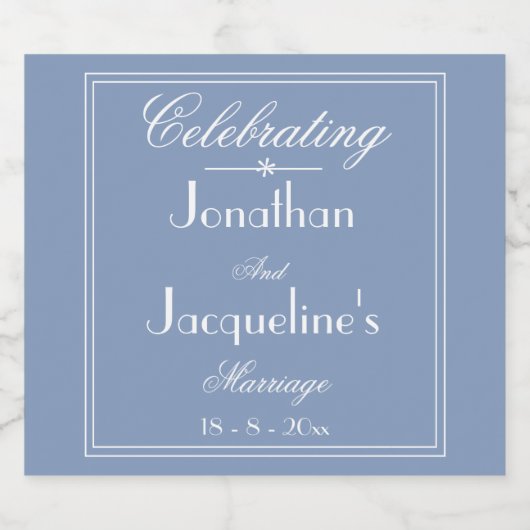 Aangepaste bruid en bruidsnamen voor bruiloft Chic Likeurfles Etiket (Enkel label)