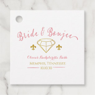Aangepaste Bruid Luxe Diamanten Verlovingsfeestje Bedankjes Labels