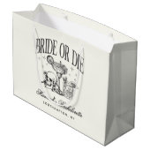 Aangepaste Bruid Of Sterf Bachelorette Cocktail Pa Groot Cadeauzakje (Achterkant Gekanteld)