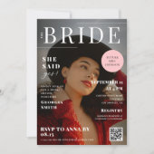 Aangepaste bruid Photo Magazine Hoesje Vrijgezelle Kaart (Voorkant)