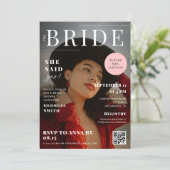 Aangepaste bruid Photo Magazine Hoesje Vrijgezelle Kaart (Staand voorkant)