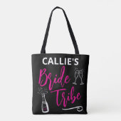 Aangepaste Bruid Stam Bruidsmeisjesfeest Tote Bag (Achterkant)