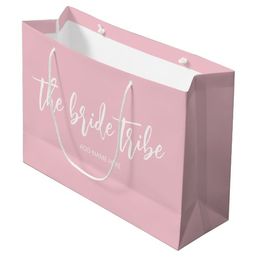 Aangepaste Bruid Stam Roze Trouw  Groot Cadeauzakje (Voorkant Gekanteld)