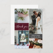 Aangepaste bruidbruiloft Foto Collage bedankt (Voorkant / Achterkant)