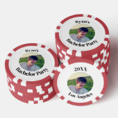 Aangepaste Bruidegom Gezicht Bachelorfeest  Poker Chips (Opstapeling)
