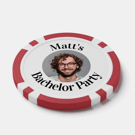 Aangepaste bruidegom Gezicht Vrijgezellenfeest Poker Chips (Enkel)