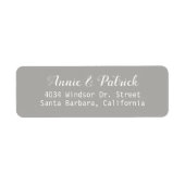 aangepaste bruidegom noemt trouwretouradres etiket (Voorkant)