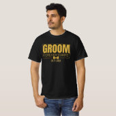 Aangepaste Bruidegom Voor Altijd Begint Trouwdatum T-shirt (Voorkant volledig)