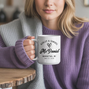 Aangepaste bruids 'Dank je wel' mok cadeau voor he