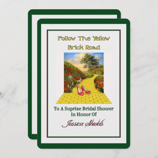 Aangepaste bruids Douche Uitnodiging (Voorkant / Achterkant)