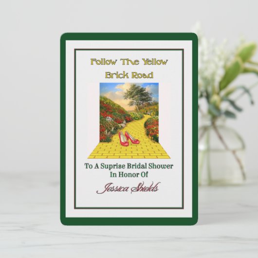 Aangepaste bruids Douche Uitnodiging (Staand voorkant)