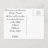 Aangepaste bruids Douche Uitnodiging-Chic Jurk For Uitnodiging Briefkaart (Achterkant)