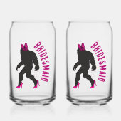 Aangepaste bruids partij gunst Chic Sassy Sasquatc Blikvorm Glas (Voorkant)