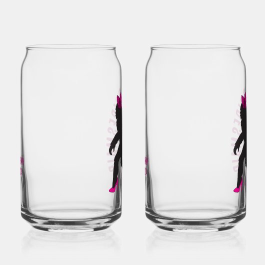 Aangepaste bruids partij gunst Chic Sassy Sasquatc Blikvorm Glas (Rechts)