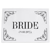 Aangepaste bruids partij huwelijkscadeau tas voor  groot cadeauzakje (Voorkant)