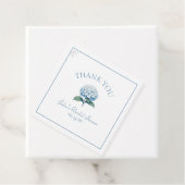 Aangepaste bruidsdouche Blauwe Hortensia Dank je w Bedankjes Labels (In situ)