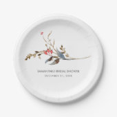 Aangepaste Bruidsdouche Papieren Borden Rustieke B Bordje (Voorkant)