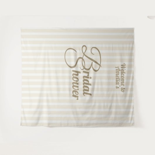 Aangepaste Bruidsdouche Spandoek - Elegante Decora Wandkleed (Voorkant (horizontaal))