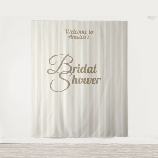 Aangepaste Bruidsdouche Spandoek - Elegante Decora Wandkleed (Voorkant)