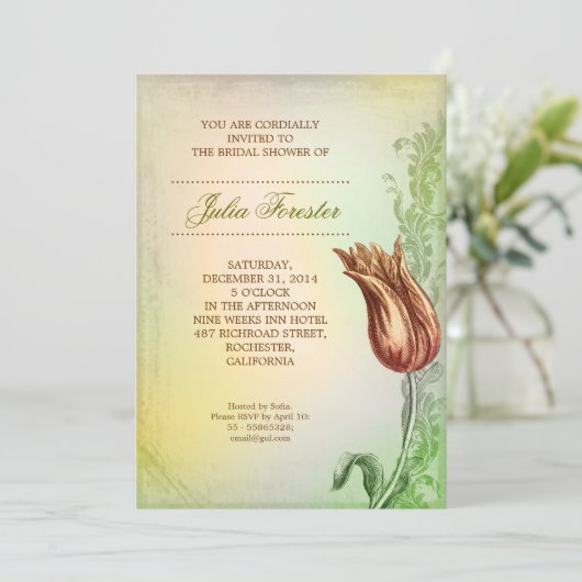  aangepaste bruidsdoucheuitnodiging kaart (Staand voorkant)