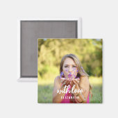 Aangepaste bruidsfeestfoto Eenvoudige moderne vetg Magneet (Voorkant / Achterkant)