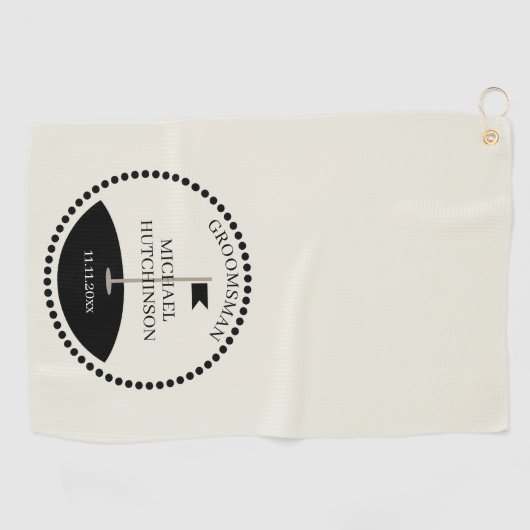 Aangepaste Bruidsjonker Golfhanddoek (Horizontaal)